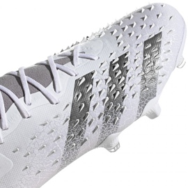 Botas de fútbol adidas Predator Freak.1 Fg M FY6255 blanco, blanco, gris / plateado blanco 4