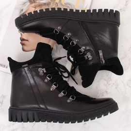 Botas de cuero con aislamiento Dolce Pietro W P49 negro 6