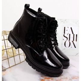 Botas de piel charol Filippo W PAW278B negro beige blanco 3