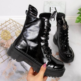 Botas de piel lacada negra Filippo W PAW297 negro 1