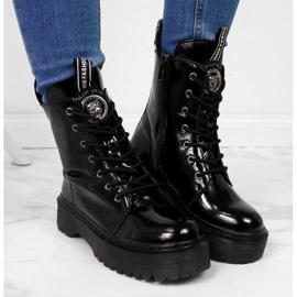 Botas de piel lacada negra Filippo W PAW297 negro 3