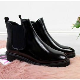Botas Chelsea cálidas, lacadas Sergio Leone W SK353 negro 3