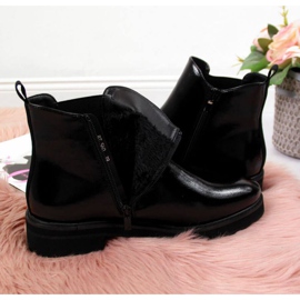 Botas Chelsea cálidas, lacadas Sergio Leone W SK353 negro 4