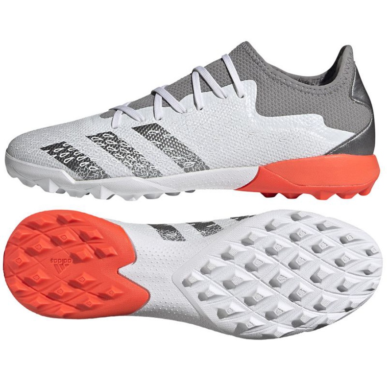 Botas de fútbol adidas Predator Freak.3 L Tf M FY6292 blanco, blanco, gris / plateado blanco 1
