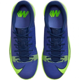 Zapatos de fútbol Nike Mercurial Vapor 14 Academy Tf Jr CV0822 474 azul verde azul 1