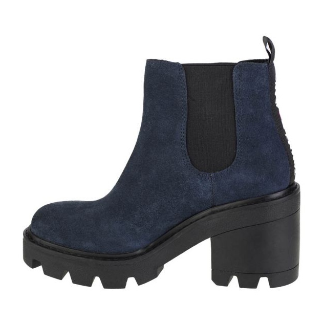 Bota de tacón medio de ante Essential de Tommy Hilfiger W EN0EN01093-C87 azul marino 1