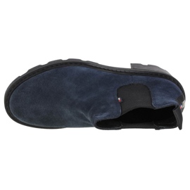 Bota de tacón medio de ante Essential de Tommy Hilfiger W EN0EN01093-C87 azul marino 2