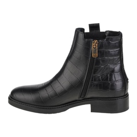 Botas planas elegantes con aspecto de cocodrilo W FW0FW05348-BDS de Tommy Hilfiger negro 1 Botas planas elegantes con aspecto de cocodrilo W FW0FW05348-BDS de Tommy Hilfiger negro 1
