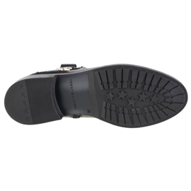 Botas planas elegantes con aspecto de cocodrilo W FW0FW05348-BDS de Tommy Hilfiger negro 3