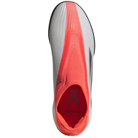 Botas de fútbol adidas X Speedflow.3 Ll Tf Jr FY3254 multicolor naranjas y tintos 2