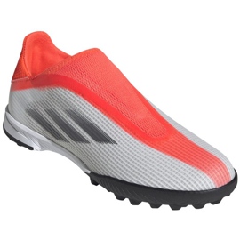Botas de fútbol adidas X Speedflow.3 Ll Tf Jr FY3254 multicolor naranjas y tintos 3