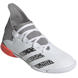 Botas de fútbol adidas Predator Freak.3 In Jr FY6286 gris blanco blanco 3