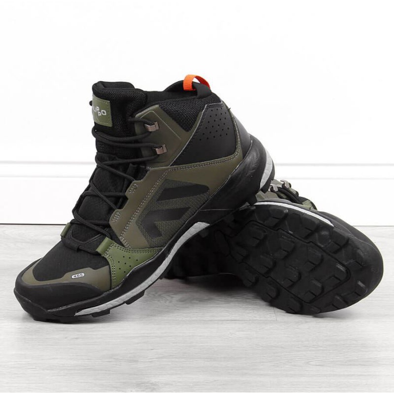 Zapatos de trekking altos Filippo M PAW304B khaki negro verde 1