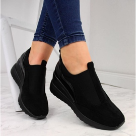 Zapatillas de cuña Vinceza W WM790A negro 5