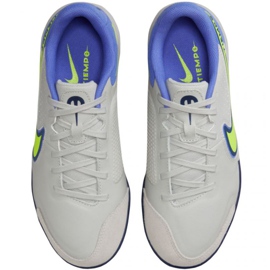 Zapatillas de fútbol Nike Tiempo Legend 9 Academy Ic Jr DA1329 075 verde, azul, gris/plata tonos de gris 1