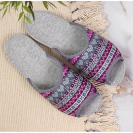 Zapatillas de casa W BEF17D Befado gris violeta 2