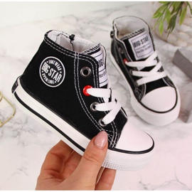 Zapatillas negras con cremallera Big Star Jr HH374084 negro 1