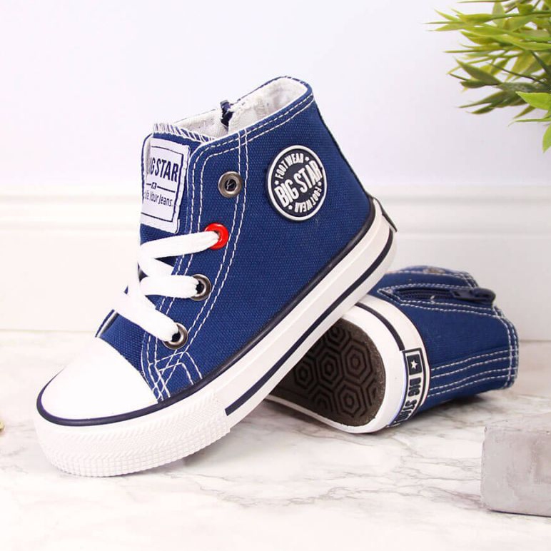 Zapatillas con cremallera Big Star Jr HH374085 azul marino 2