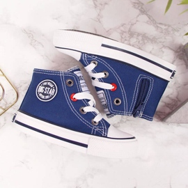 Zapatillas con cremallera Big Star Jr HH374085 azul marino 3