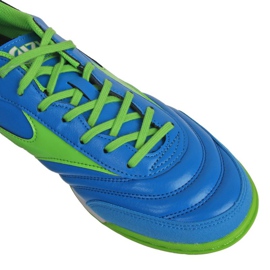 Botas de fútbol Mizuno Morelia Sala Classic M Q1GA210230 blanco, azul, verde azul 3
