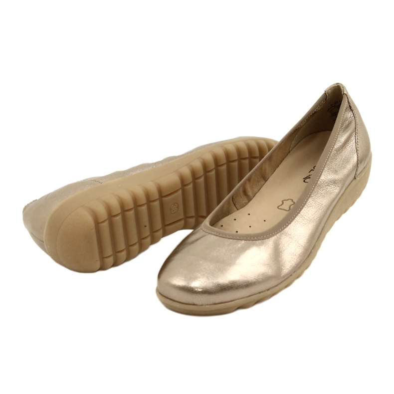 Bailarina Caprice Topo Metalizado 9-22161-28 beige multicolor dorado 6
