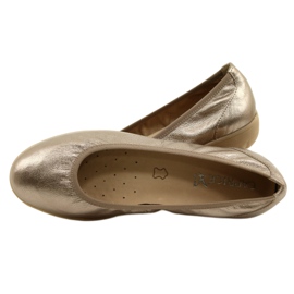 Bailarina Caprice Topo Metalizado 9-22161-28 beige multicolor dorado 9