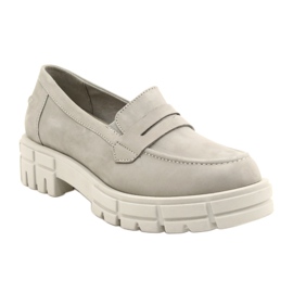 Caprice de cuero de cuero para mujeres 24755-28 217 gris 3