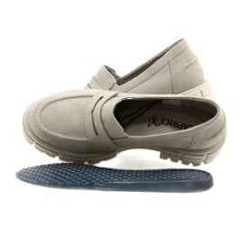 Caprice de cuero de cuero para mujeres 24755-28 217 gris 8