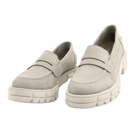 Caprice de cuero de cuero para mujeres 24755-28 217 gris 5