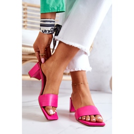 FJ1 Zapatillas Tacón Piel Rosa Netty rosado 3
