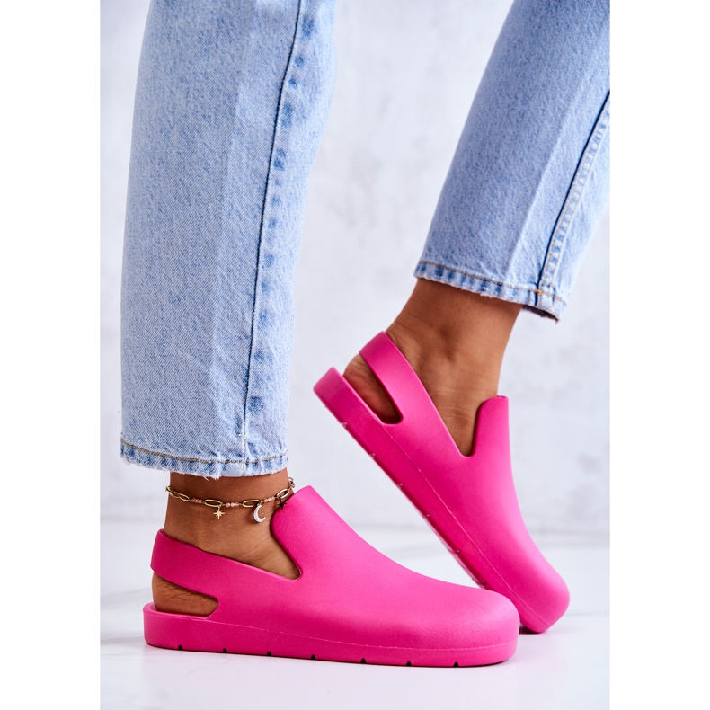 FS1 Zuecos De Goma De Moda Fucsia Meriko rosado 1