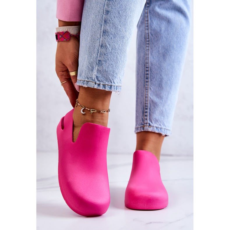 FS1 Zuecos De Goma De Moda Fucsia Meriko rosado 2
