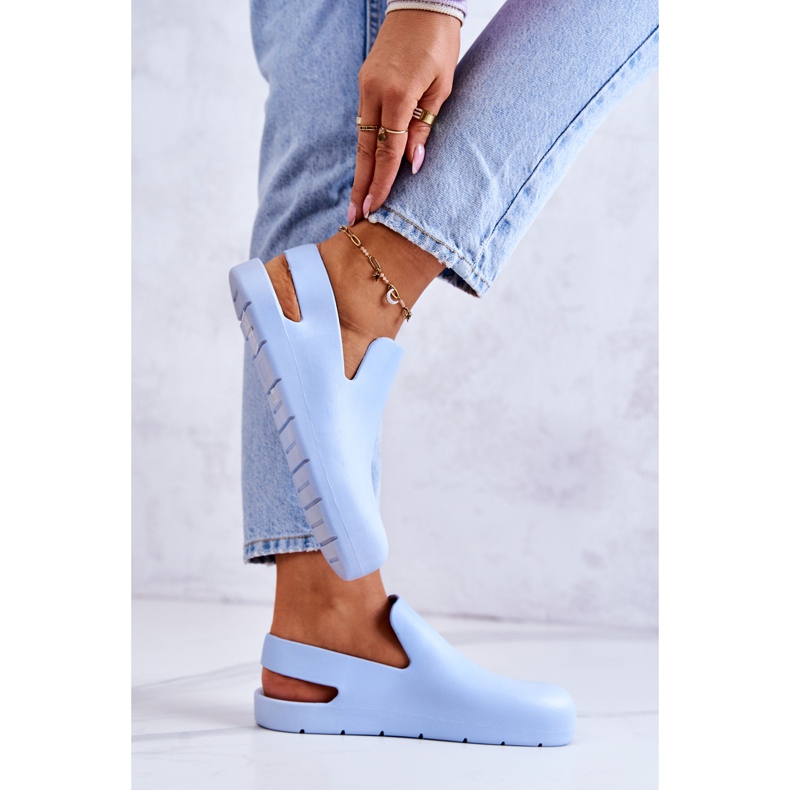 FS1 Zuecos de goma azul Meriko de moda 1 FS1 Zuecos de goma azul Meriko de moda 1