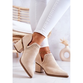 PS1 Botas Cowboy Caladas Ante Beige Valerie 3