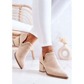 PS1 Botas Cowboy Caladas Ante Beige Valerie 4