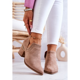 PS1 Botas Cowboy Caladas Ante Beige Oscuro Valerie 2