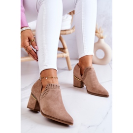 PS1 Botas Cowboy Caladas Ante Beige Oscuro Valerie 4
