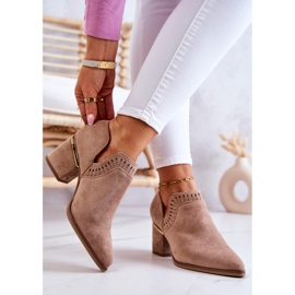 PS1 Botas Cowboy Caladas Ante Beige Oscuro Valerie 3