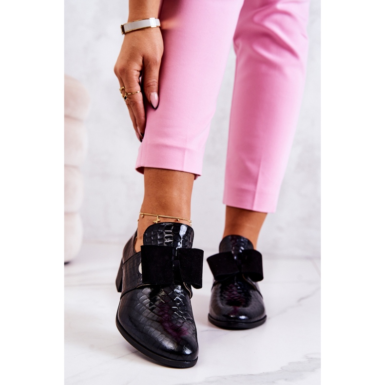 PA2 Zapatos Piel Serpiente Negro Marleigh 2