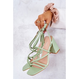 FJ1 Sandalias de tacón Lucetta clásicas en verde 1 FJ1 Sandalias de tacón Lucetta clásicas en verde 1