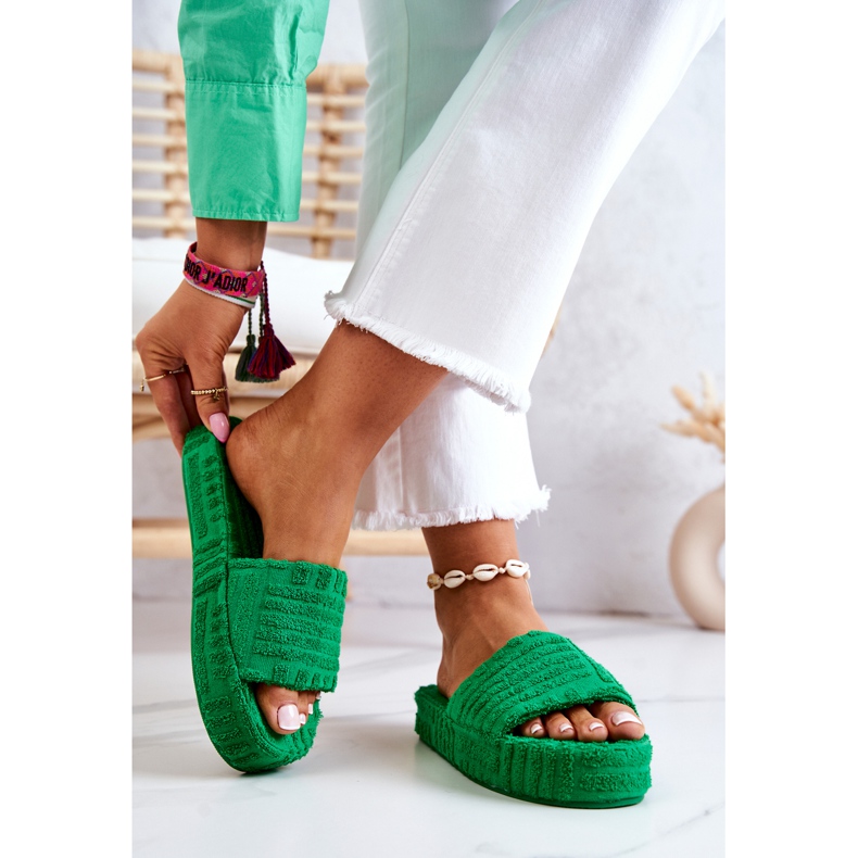 FJ1 Zapatillas En La Plataforma Green Lilly verde 2