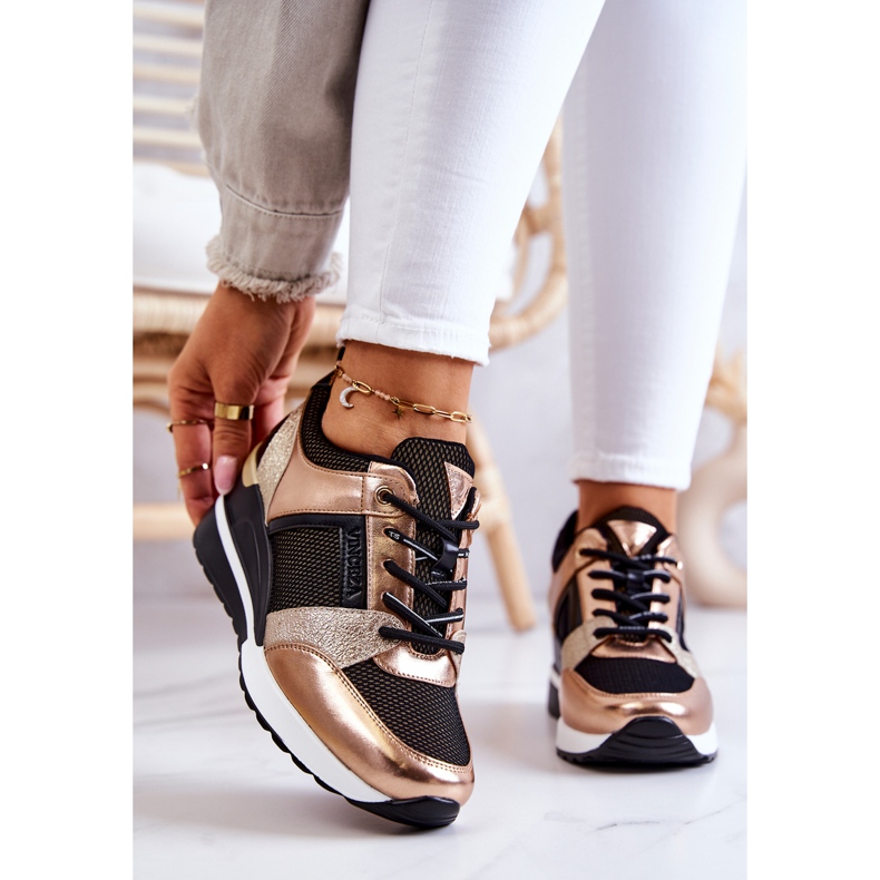 Vinceza Zapatillas Deportivas Deportivas Negras y Doradas Sharon negro dorado 2