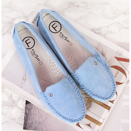 Mocasines de piel Filippo W PAW201B azul 2