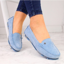 Mocasines de piel Filippo W PAW201B azul 4