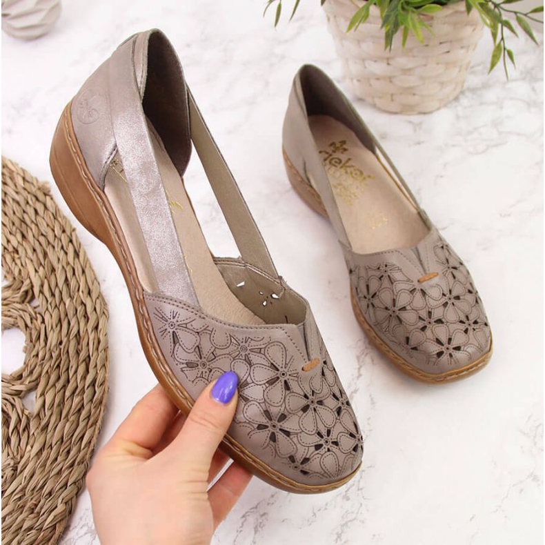 Zapatos calados W Rieker 41356 beige 1