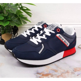 Deportivas de piel Big Star W JJ274285 azul marino gris 2
