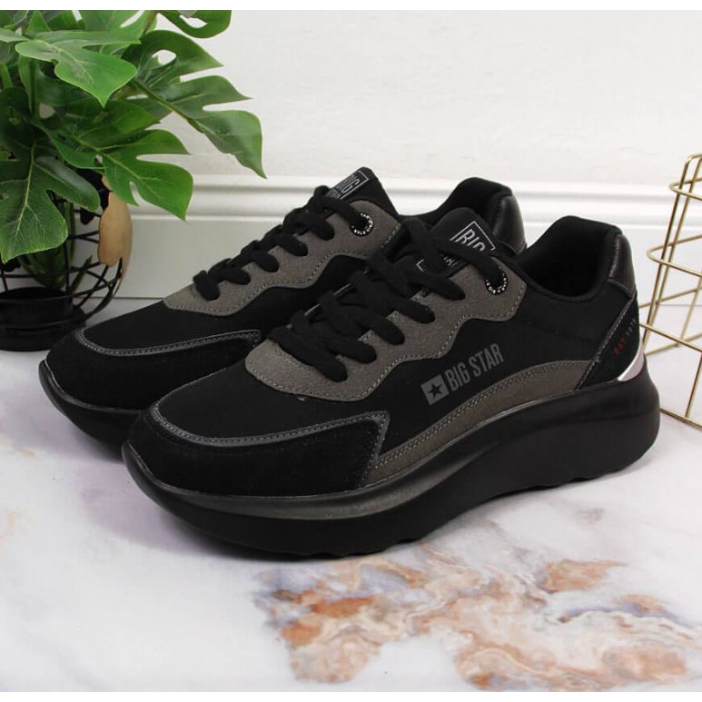 Deportivas negras plataforma Big Star W JJ274989 negro 2