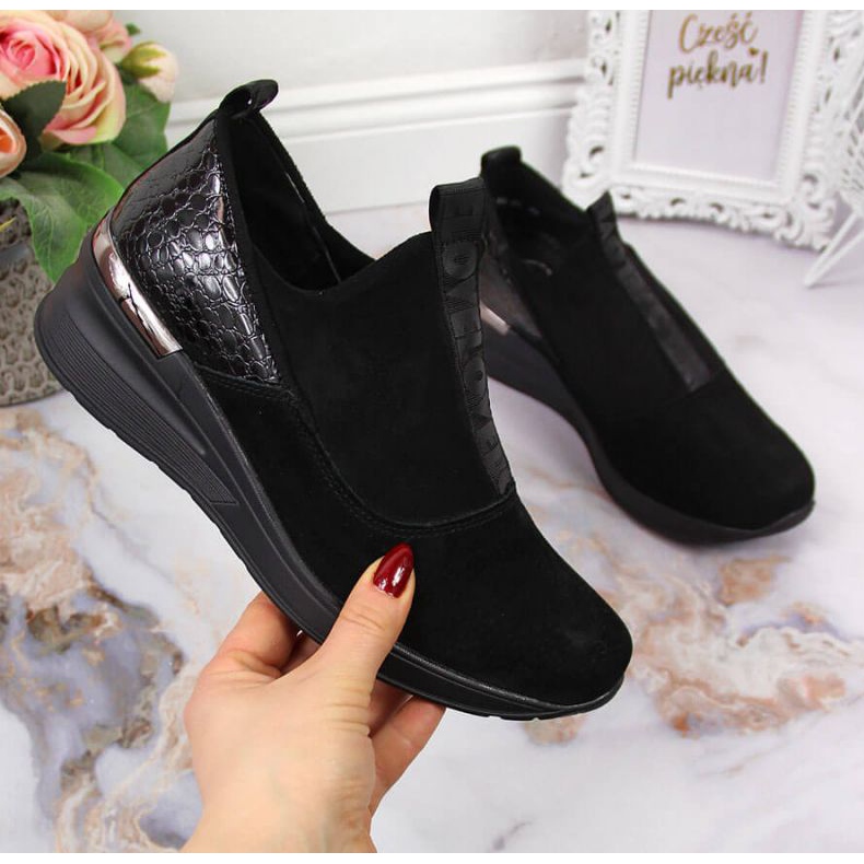 Deportivas de piel con cuña Filippo W PAW253A negro 1