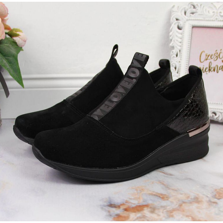 Deportivas de piel con cuña Filippo W PAW253A negro 2