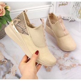 Deportivas de piel con cuña Filippo W PAW253B beige 1